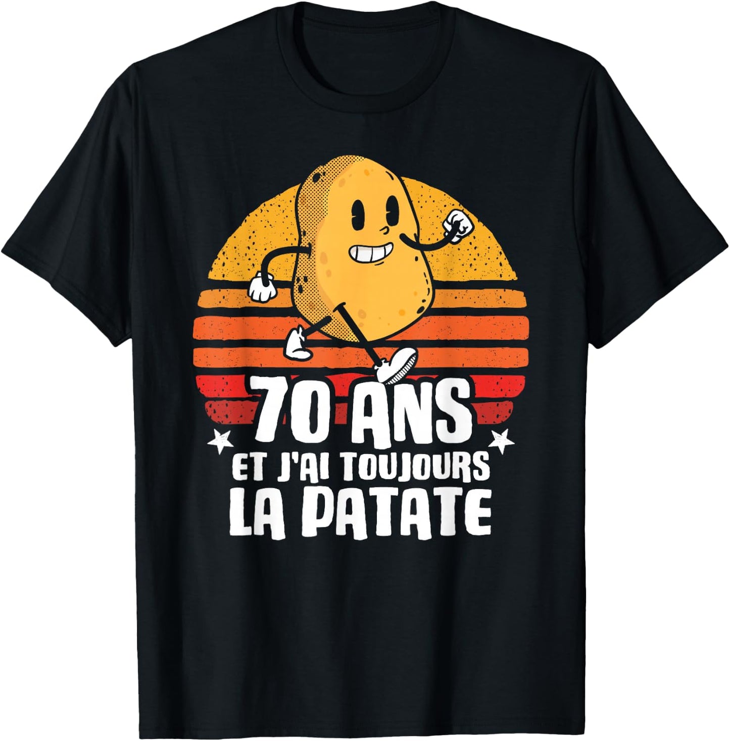 Gift Anniv 70 years Deco Birthday 70 years the potato T-Shirt - T-Shirt | Black