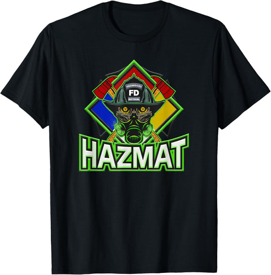 Hazmat Hazardous Material Firefighter Technician T-Shirt - T-Shirt | Black