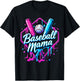 Funny Baseball Ice Cream Drip for Cool Mama T-Shirt - T-Shirt | Black