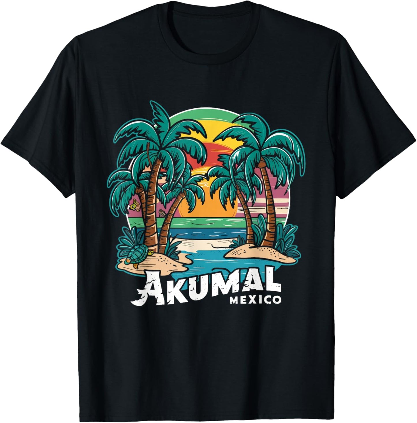 Akumal Mexico T-Shirt - T-Shirt | Black