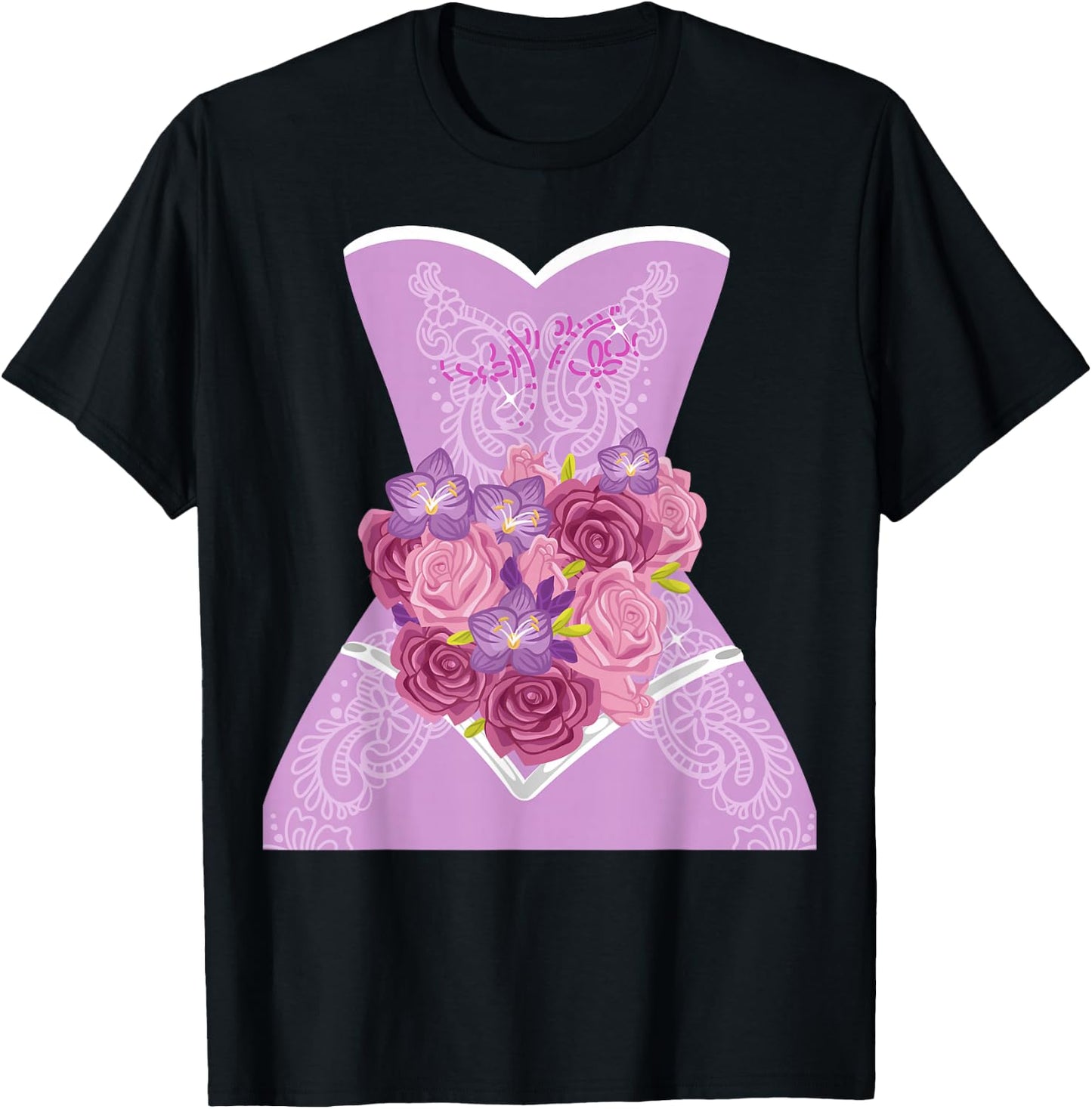 Simple Wedding Dress Gift Bridal Showers gift T-Shirt - T-Shirt | Black