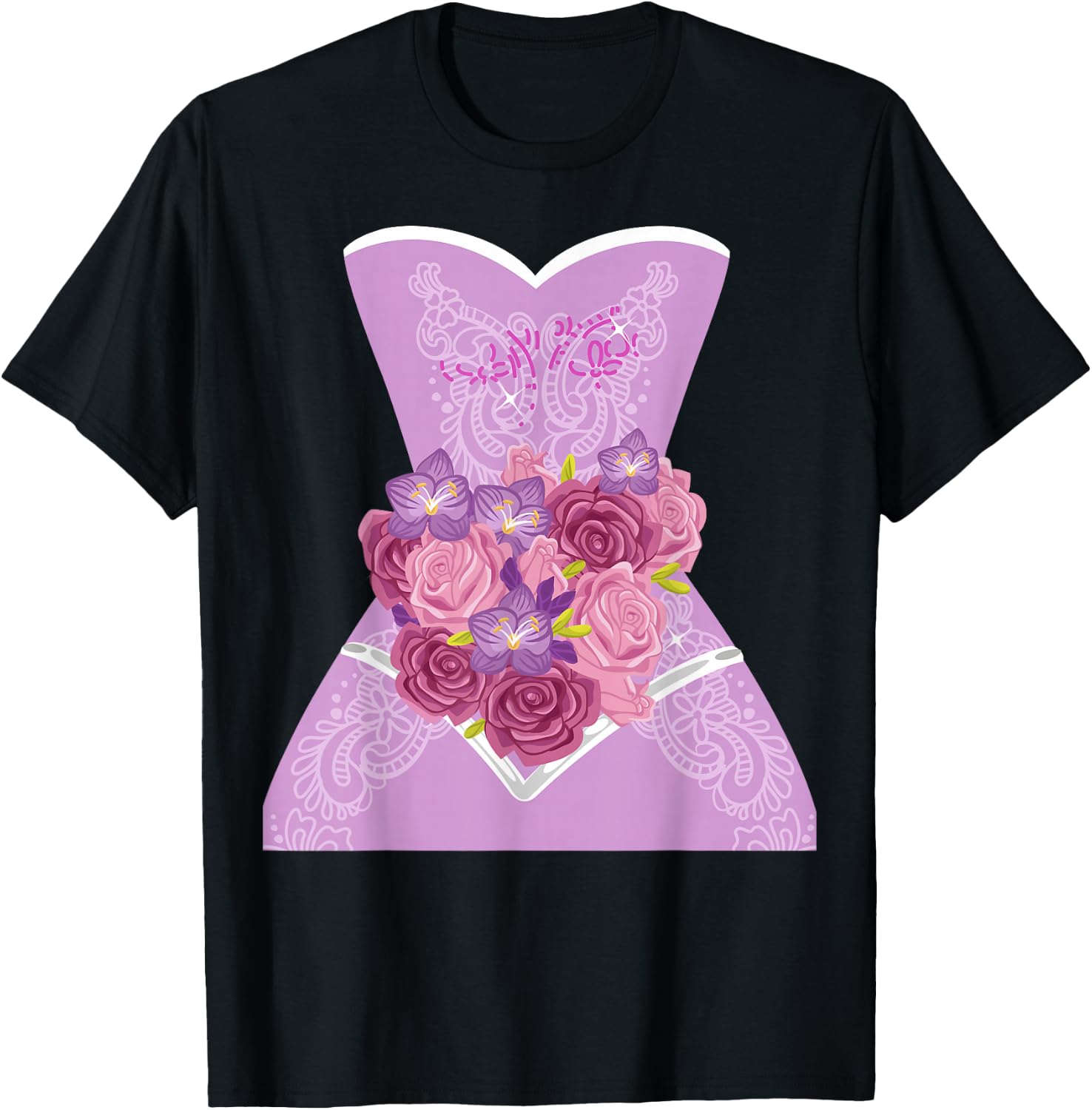Simple Wedding Dress Gift Bridal Showers gift T-Shirt - T-Shirt | Black