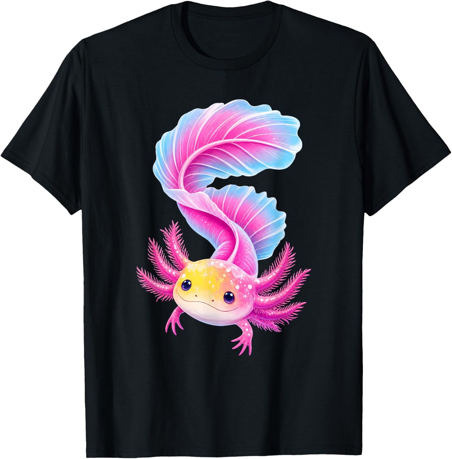Kawaii Axolotl Graphic Lovers Men Women Kids T-Shirt - T-Shirt | Black