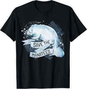 Save The Manatees I Manatee Appreciation Day I Manatee T-Shirt - T-Shirt | Black