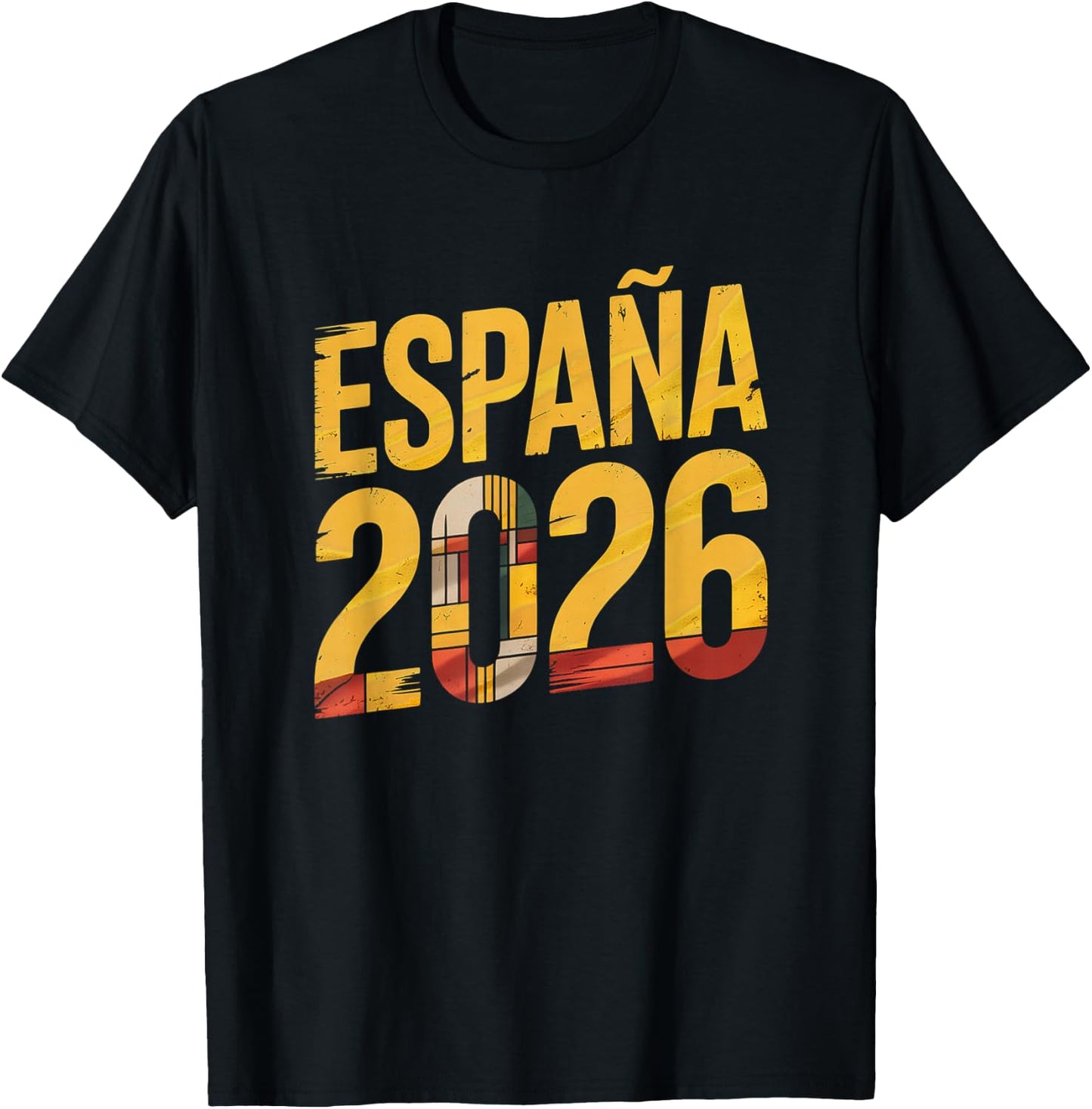 España ESP 26 Spain Spanish Cubist Modern Vintage Fan T-Shirt - T-Shirt | Black