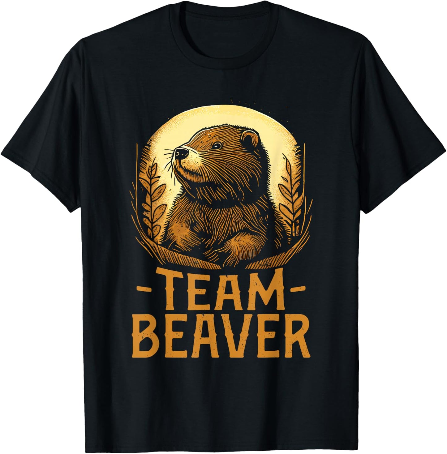 Team Beaver - Funny Cute Beaver Lover T-Shirt - T-Shirt | Black