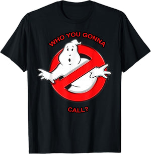 Ghostbusters Who You Gonna Call? Logo T-Shirt - T-Shirt | Black