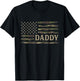 Camo Daddy Camourflage USA Flag Fathers Day Dad T-Shirt - T-Shirt | Black