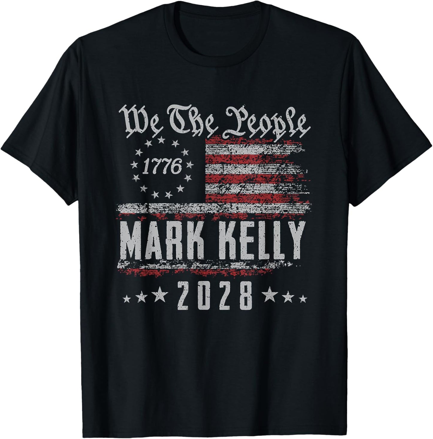 US Flag We The People Kelly 2028 for President T-Shirt - T-Shirt | Black
