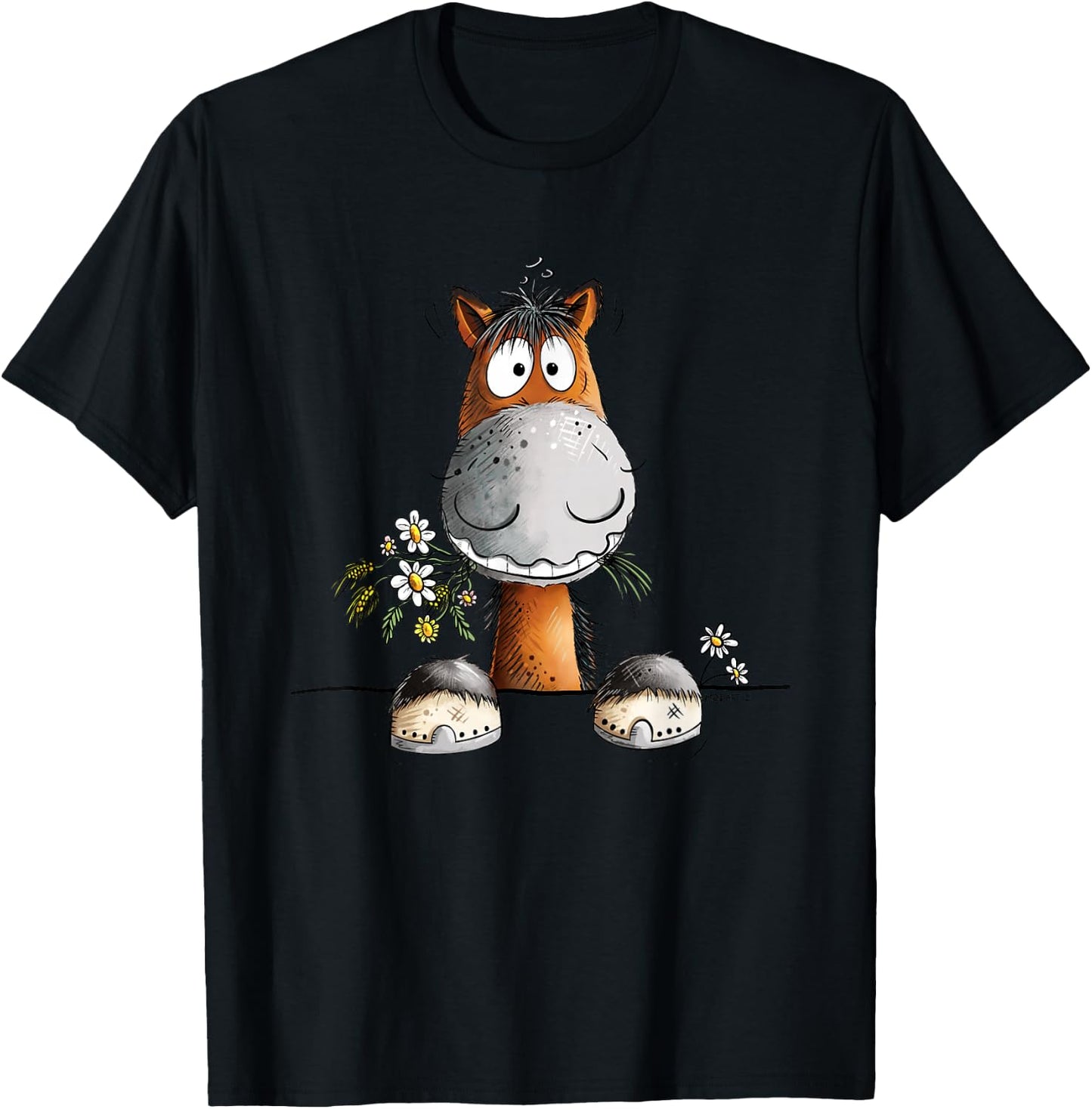 Lustiges Pferd I Pony I Pferde Fan I Pferdemotiv Fun T-Shirt - T-Shirt | Black