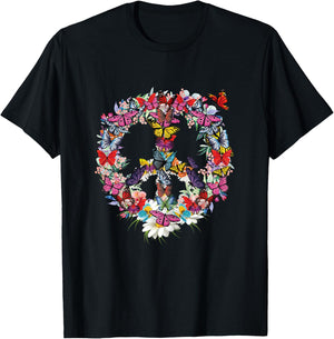 Peace , White T-Shirt - T-Shirt | Black