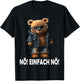 Nö Einfach Nö Funny Teddy Saying Men Women , black T-Shirt - T-Shirt | Black