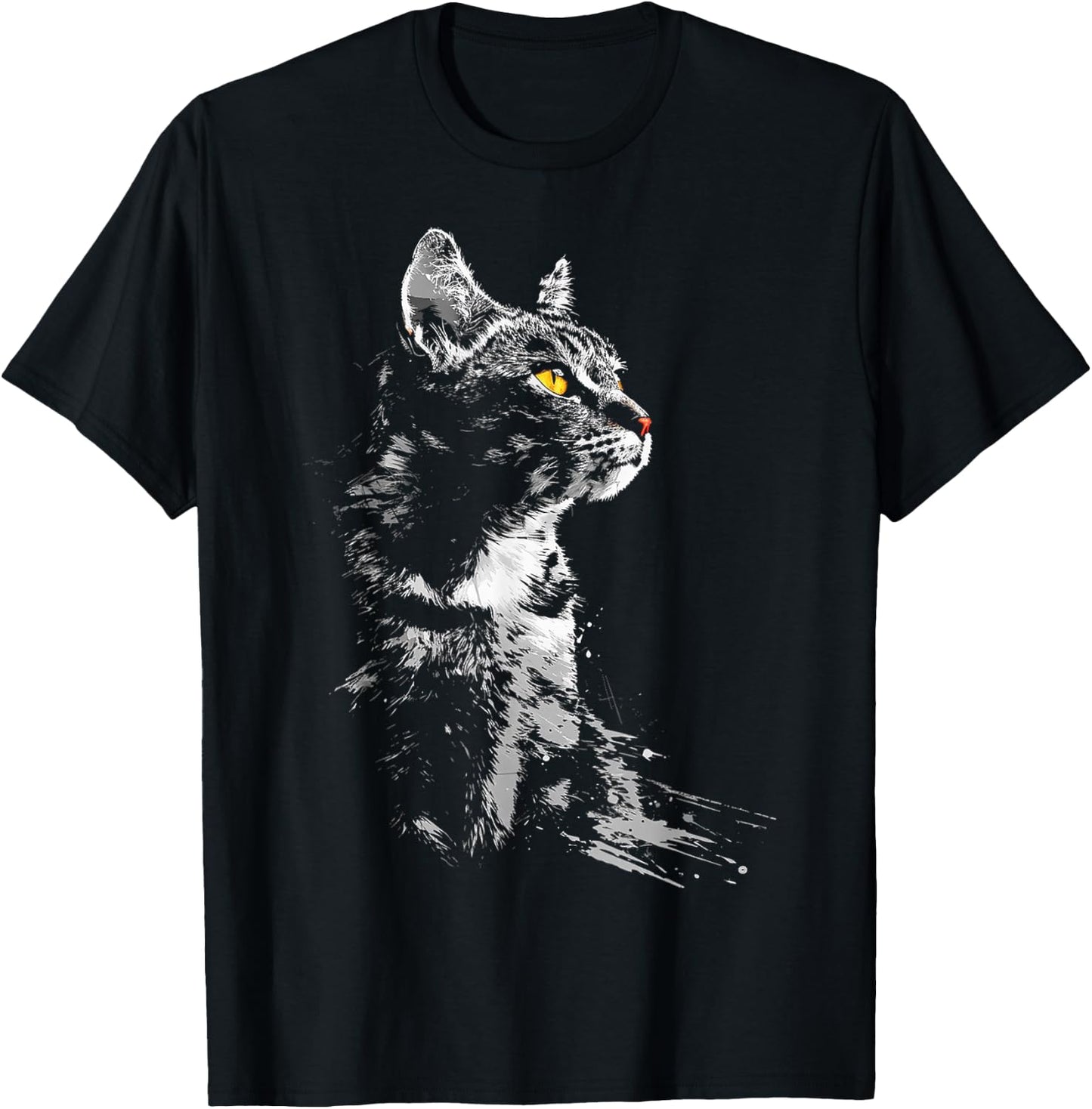 C@tLav Katzen-Grafik , , Schwarz, S, Kurzarm, Klassisch, Katzenmotiv, Katzenliebhaber, alle Altersgruppen T-Shirt - T-Shirt | Black