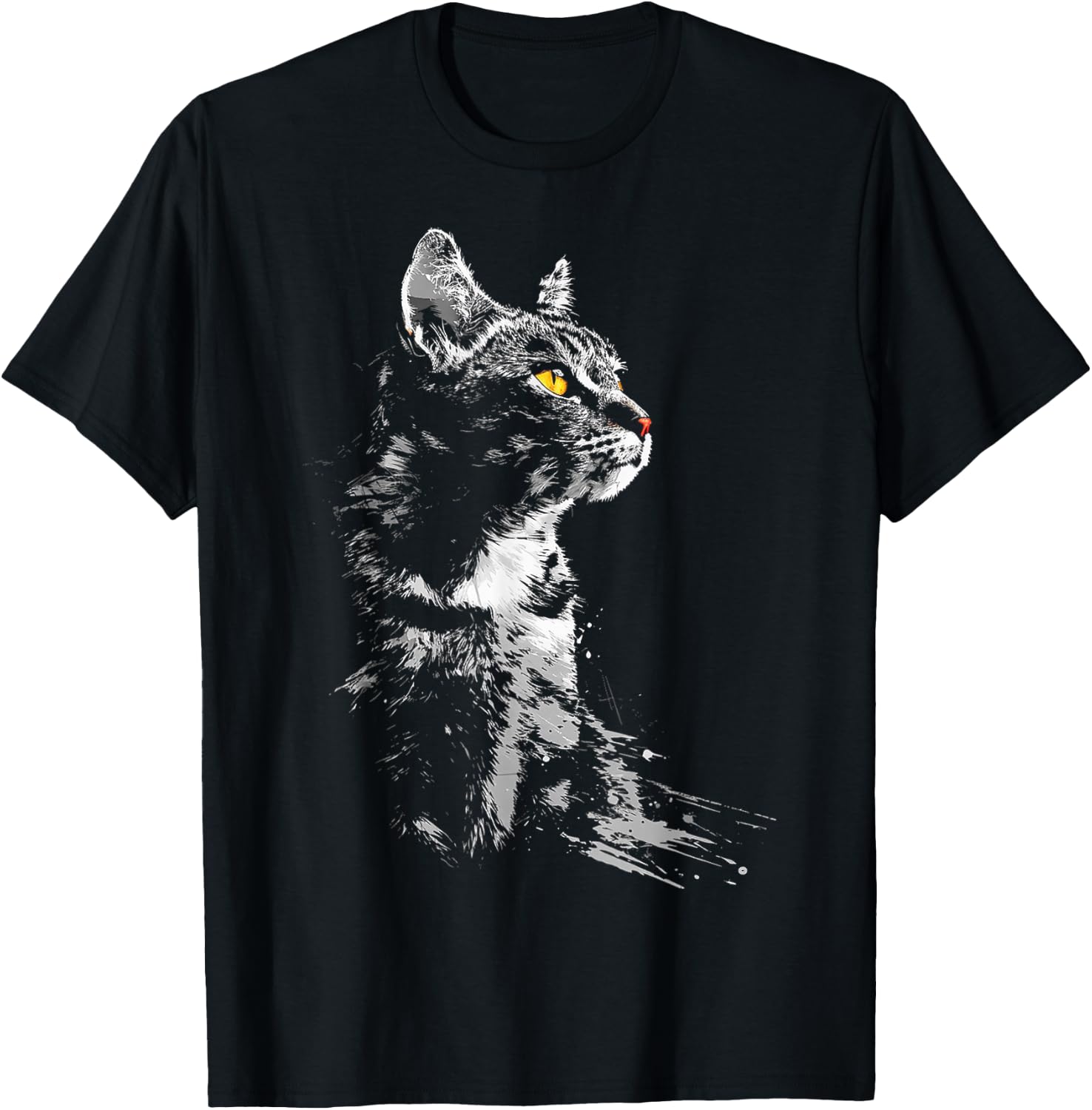 C@tLav Katzen-Grafik , , Schwarz, S, Kurzarm, Klassisch, Katzenmotiv, Katzenliebhaber, alle Altersgruppen T-Shirt - T-Shirt | Black