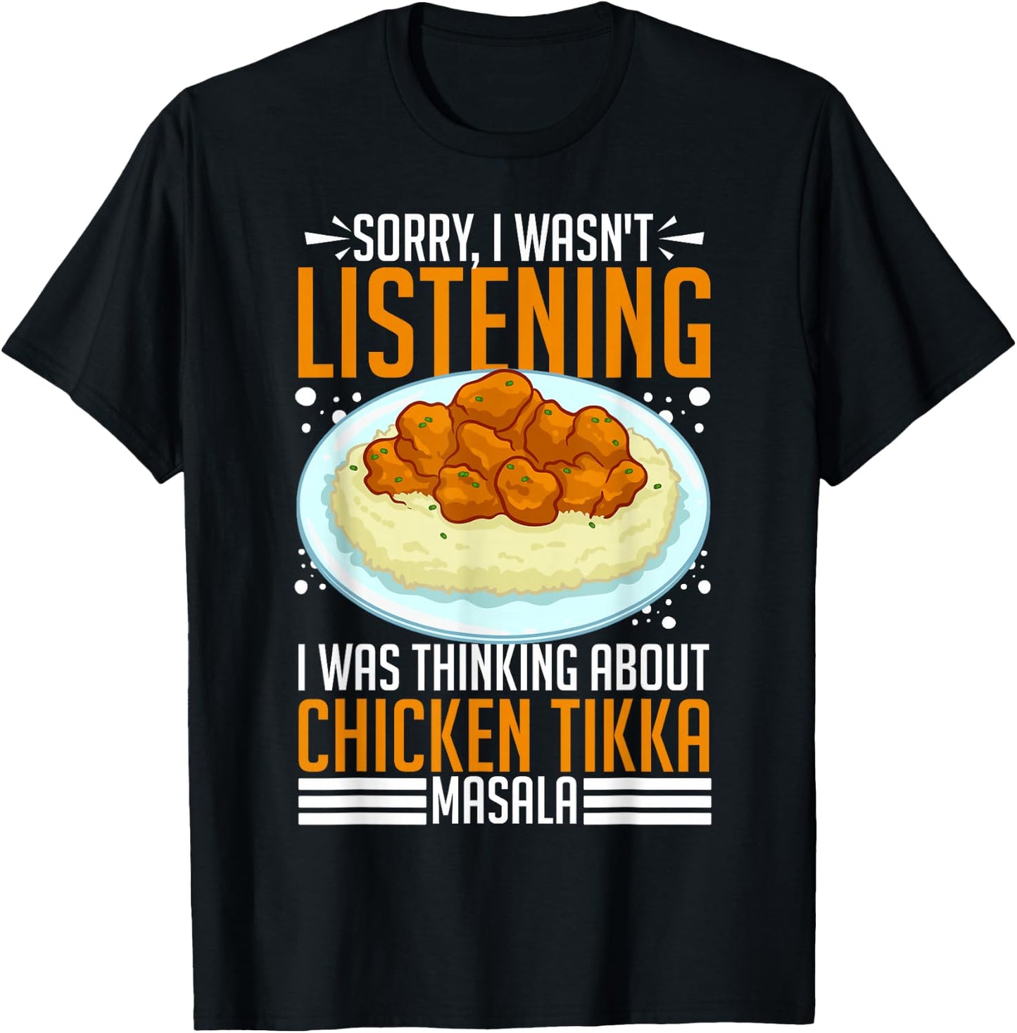 Chicken Tikka Masala Food Indian Recipe T-Shirt - T-Shirt | Black