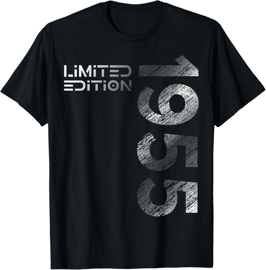 69th Birthday Limited Edition Vintage 1955 Man Woman , black T-Shirt - T-Shirt | Black