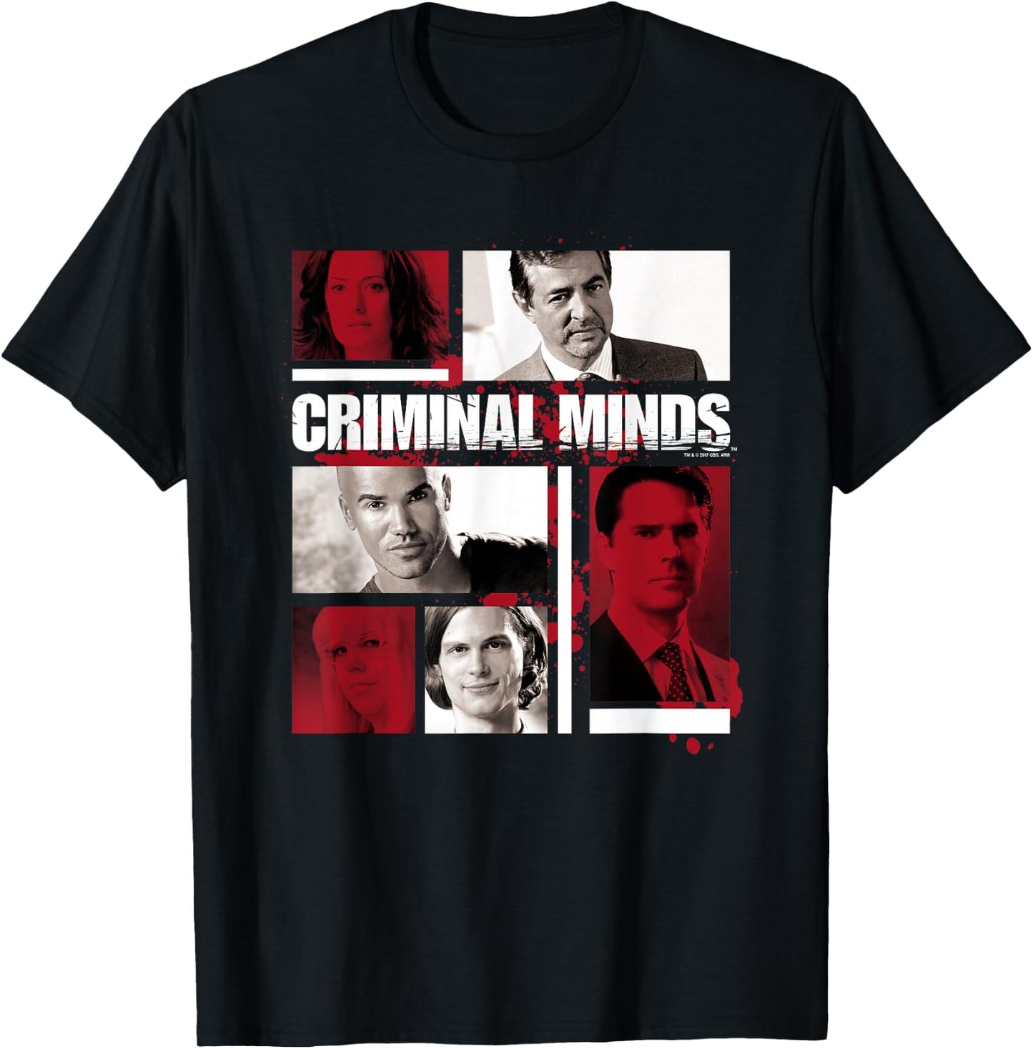Criminal Minds Character Boxes , black T-Shirt - T-Shirt | Black