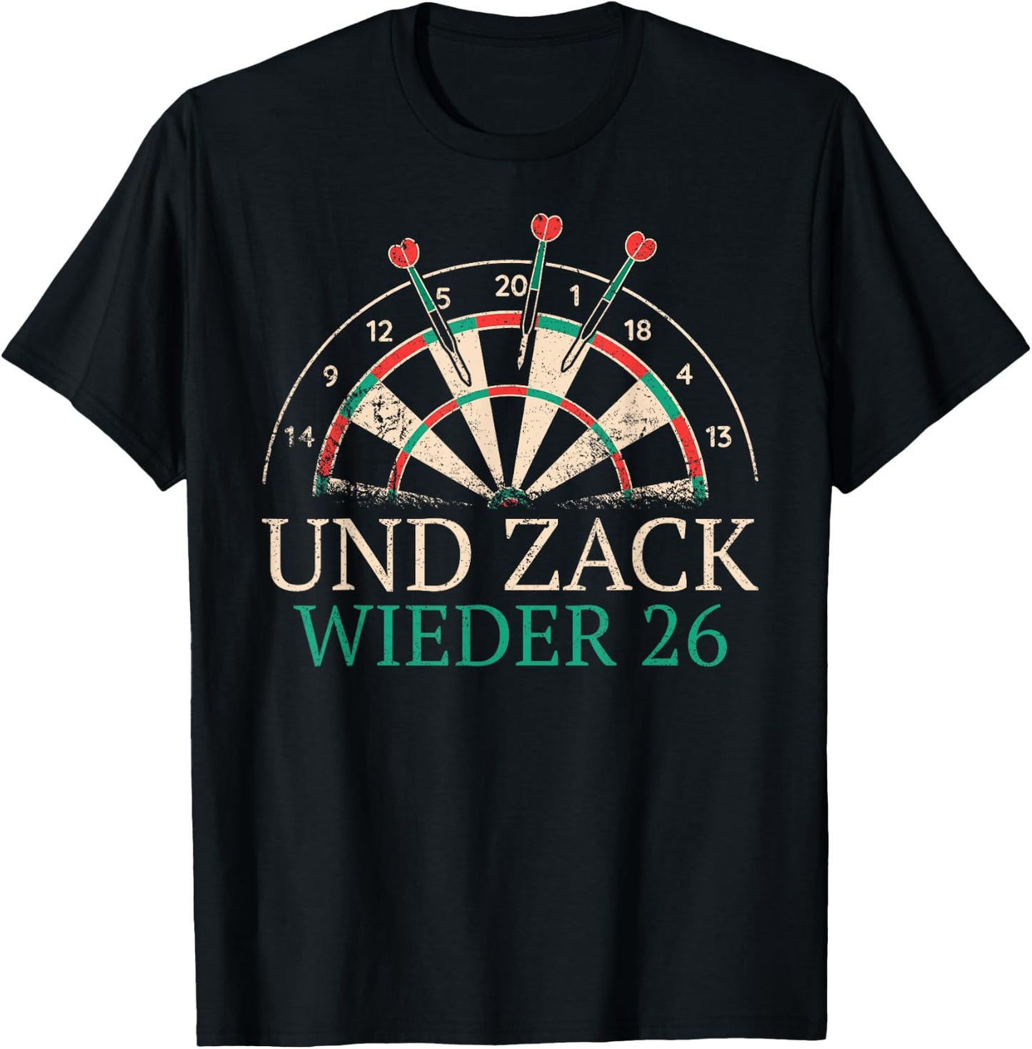 Dart and Zack Again 26 Darts T-Shirt - T-Shirt | Black