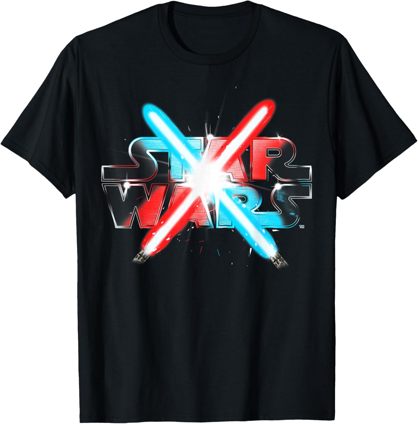 Star Wars Dueling Lightsabers T-Shirt - T-Shirt | Black