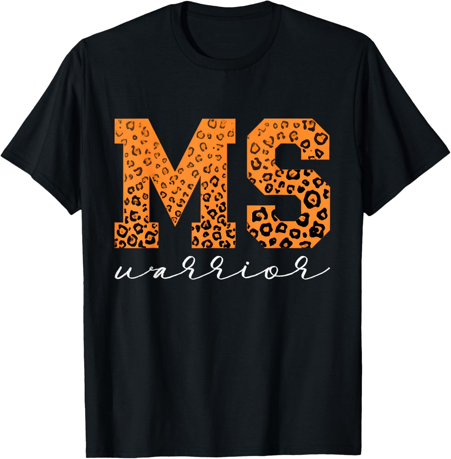 MS Warrior Leopard Multiple Sclerosis Awareness T-Shirt - T-Shirt | Black