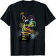 Happy New Year Dinosaur T Rex Sunglasses Fireworks NYE Party T-Shirt - T-Shirt | Black