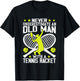 Never Underestimate an Old Man with Tennis Racket T-Shirt - T-Shirt | Black