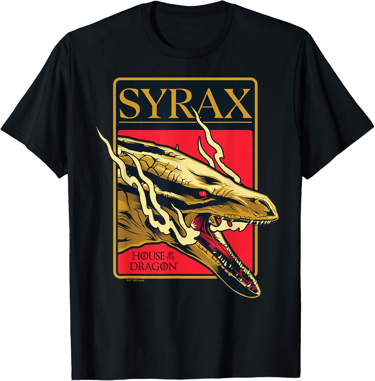 House Of The Dragon - Syrax Rhaenyra Targaryen Dragon T-Shirt - T-Shirt | Black