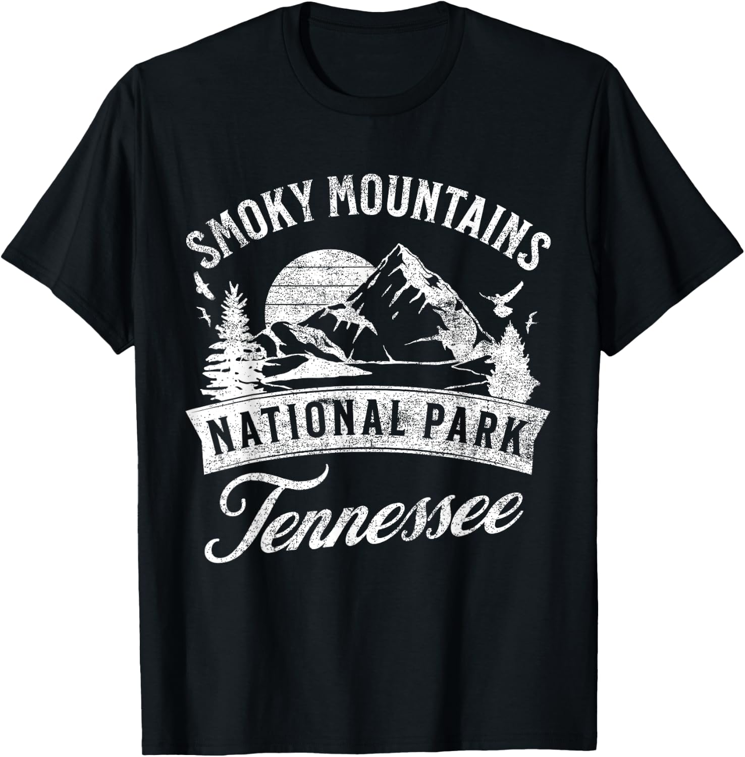 Great Smoky Mountains Nature Mountains Hiking Outdoors T-Shirt - T-Shirt | Black