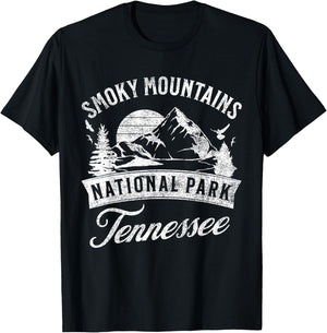 Great Smoky Mountains Nature Mountains Hiking Outdoors T-Shirt - T-Shirt | Black