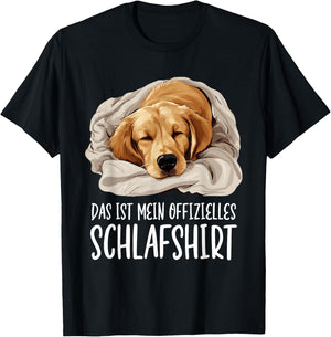 Süßer Hund Offizielles Schlafshirt Golden Retriever T-Shirt - T-Shirt | Black
