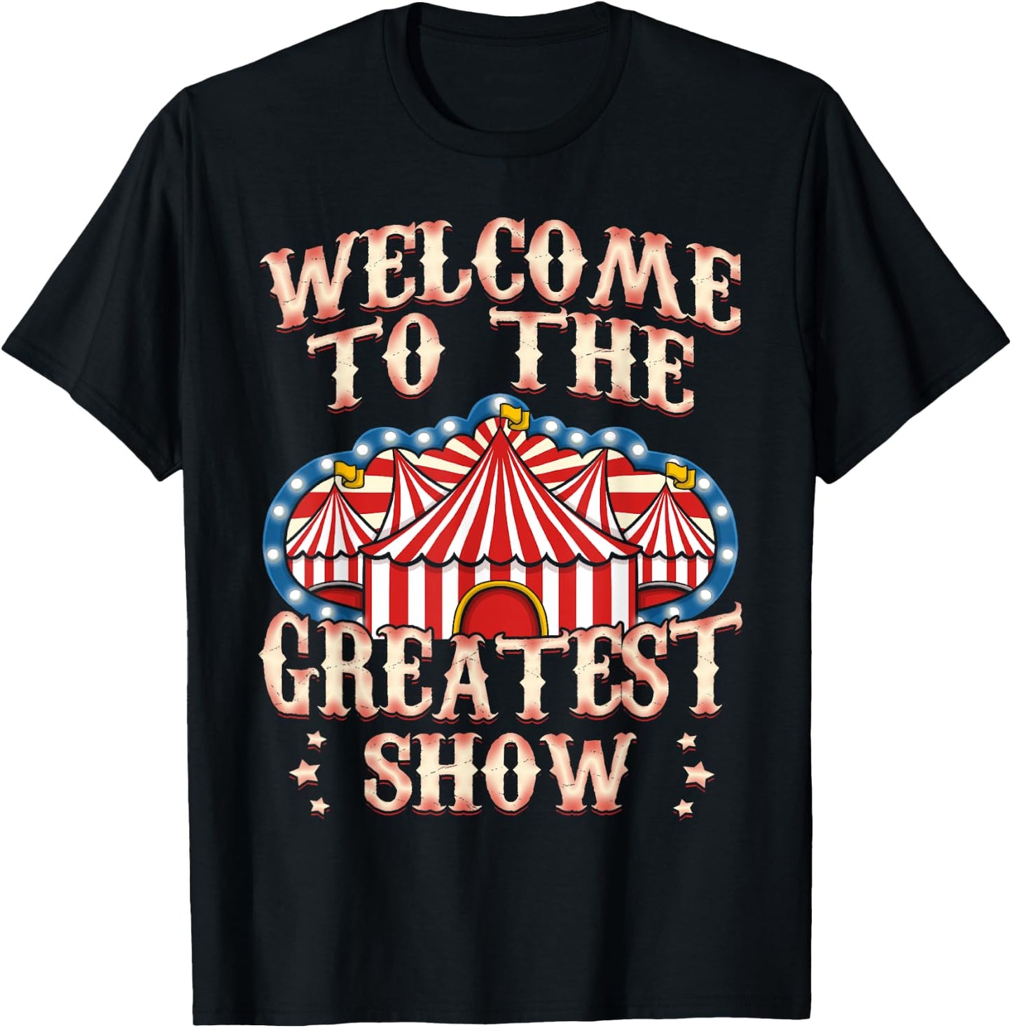 Circus Party Gift Clown Lion Fire Ring Acrobat Funny , black T-Shirt - T-Shirt | Black