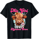 Scottish Highland Cow - This Girl Loves Highland Cows T-Shirt - T-Shirt | Black