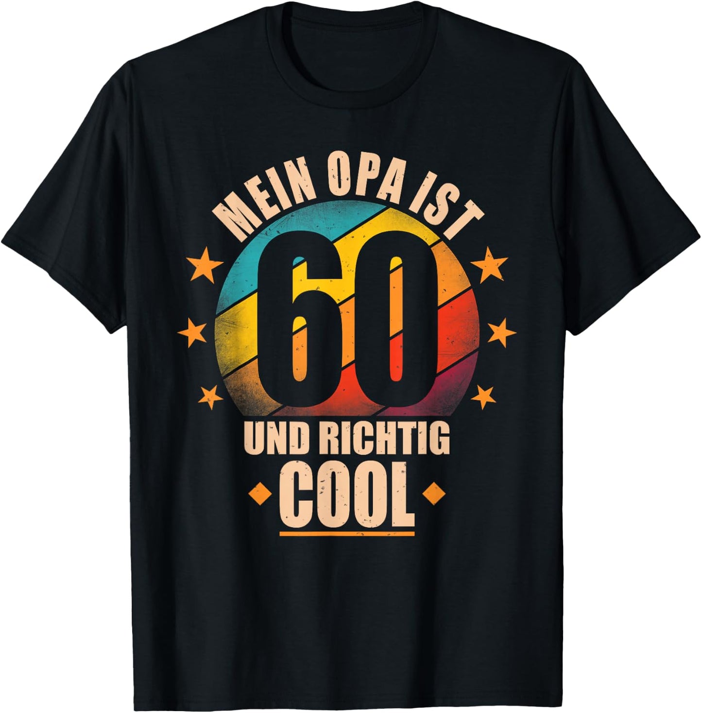 Mein Opa ist 60 und richtig cool - 60th Birthday Grandad , black, s T-Shirt - T-Shirt | Black