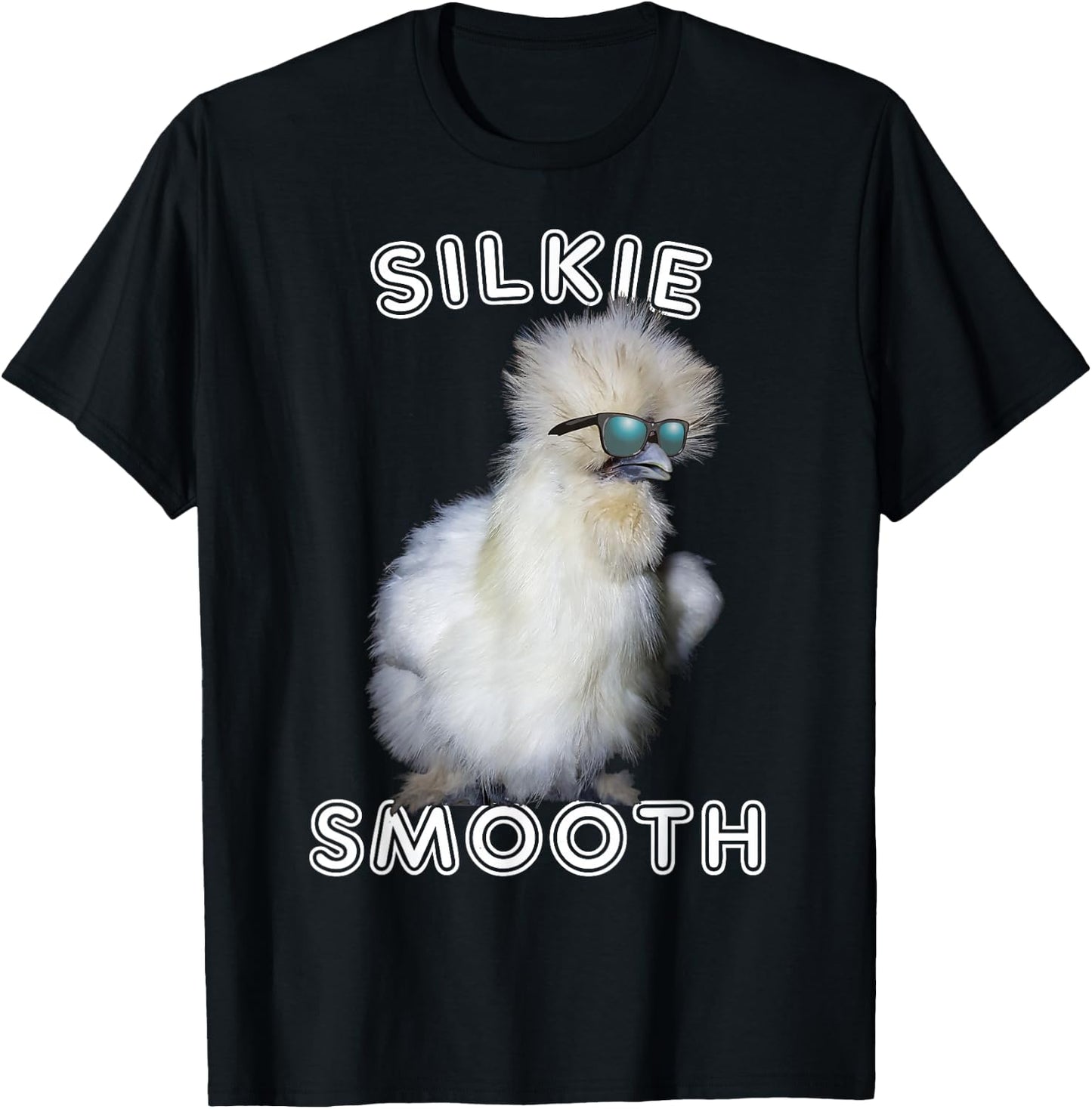 Silkie Chicken Funny Smooth Cuddly Bird Gift T-Shirt - T-Shirt | Black