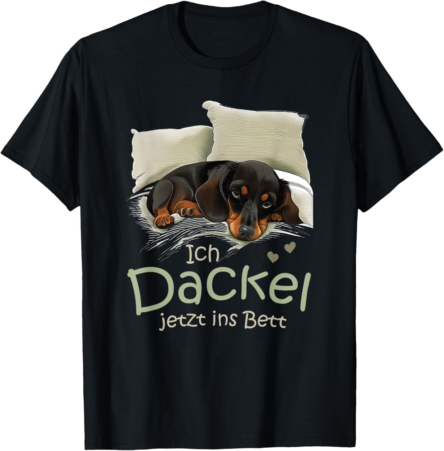 Dog Dachshund Official Sleep I Dachshund Now Ins Bed , black T-Shirt - T-Shirt | Black