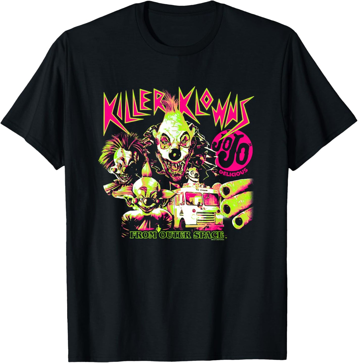 Killer Klowns from Outer Space JoJo Delicious Neon Poster , Black, S T-Shirt - T-Shirt | Black