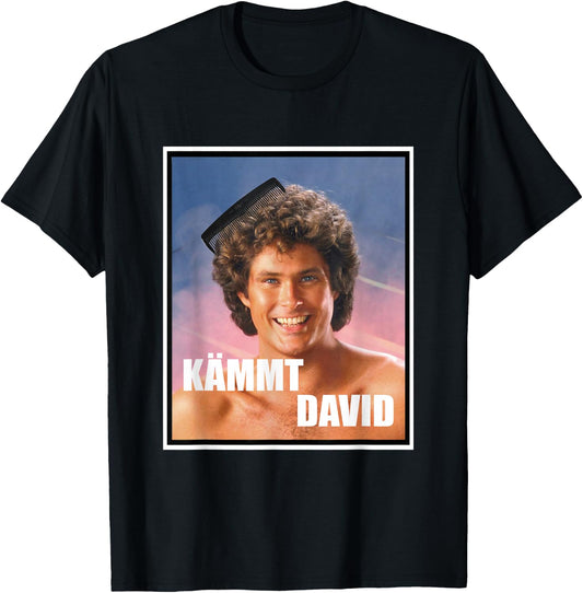 Kämmt David Funny Satire Saying David with Comb T-Shirt - T-Shirt | Black