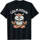 Owl Calm Down Yoga Meditation T-Shirt - T-Shirt | Black