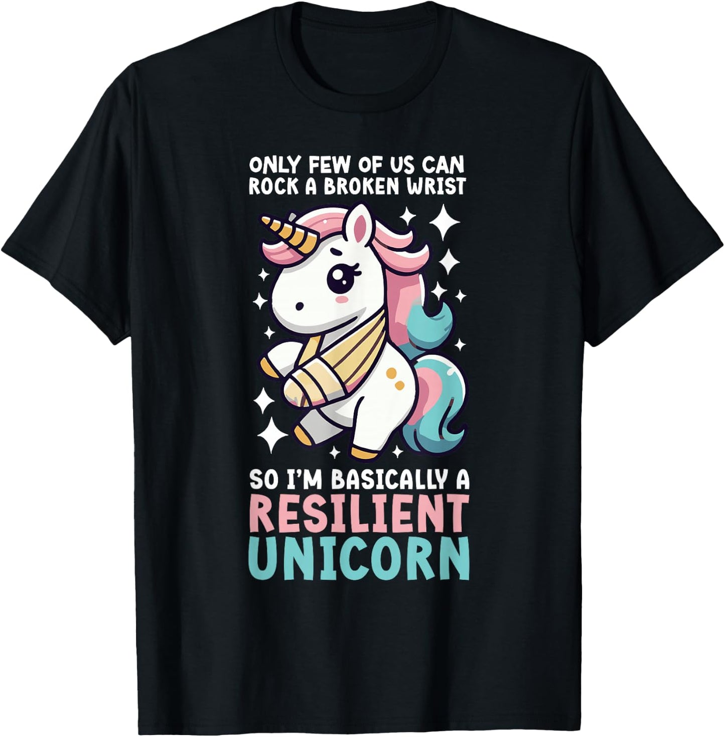 Broken Wrist Recovery Unicorn Broken Wrist Surgery Recovery T-Shirt - T-Shirt | Black