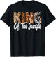 King Of The Jungle Zoo Birthday Safari Jungle Animal , black T-Shirt - T-Shirt | Black