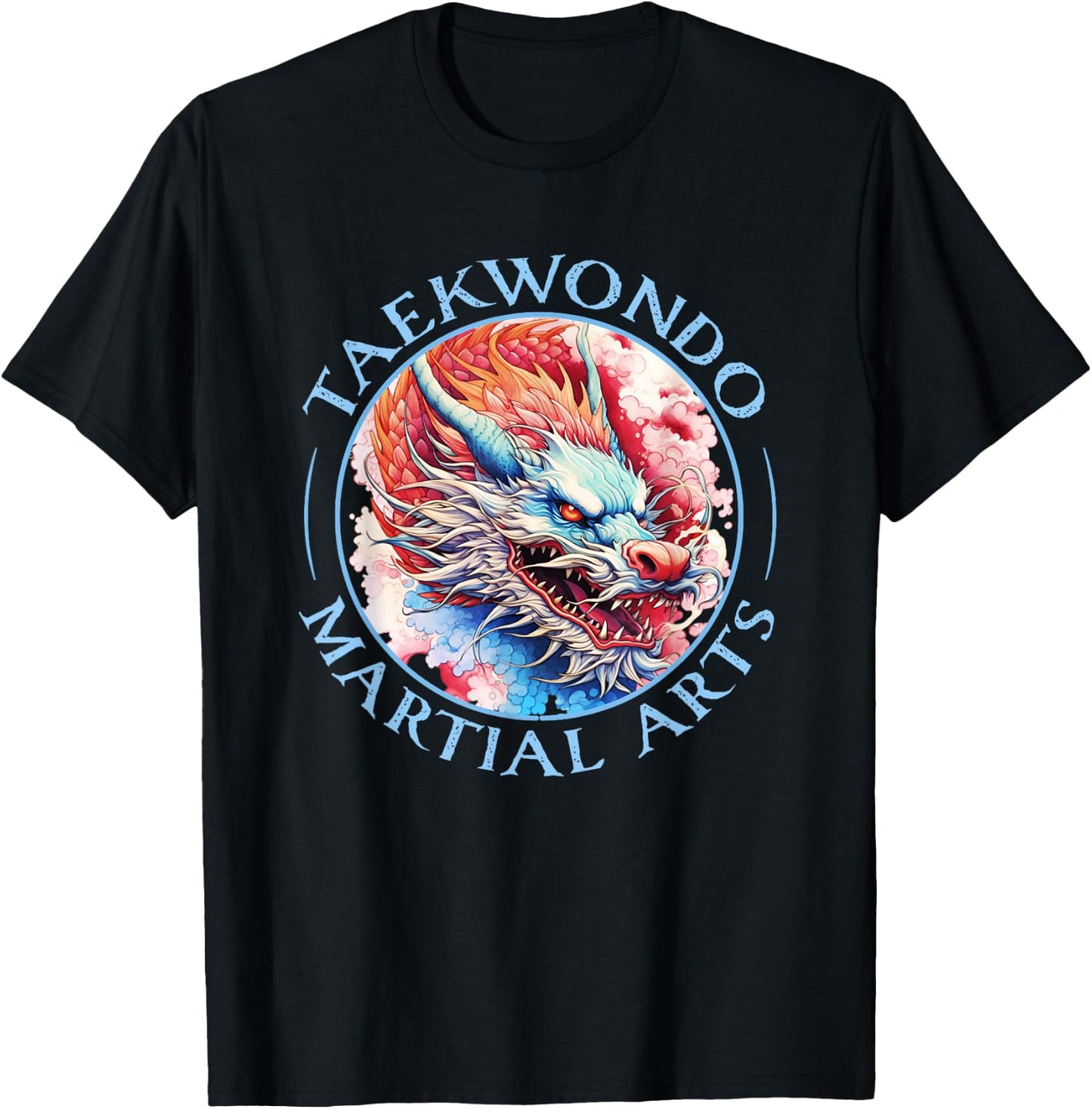 Taekwondo TKD Tae Kwon Do Dragon Art Martial Arts Graphic T-Shirt - T-Shirt | Black