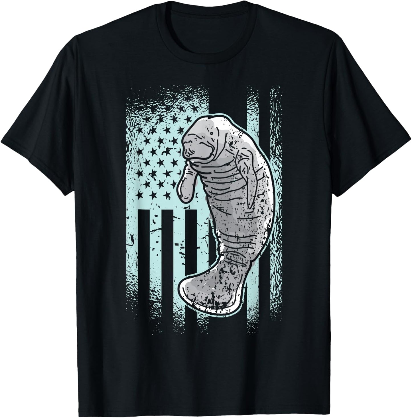 USA Manatee T-Shirt - T-Shirt | Black