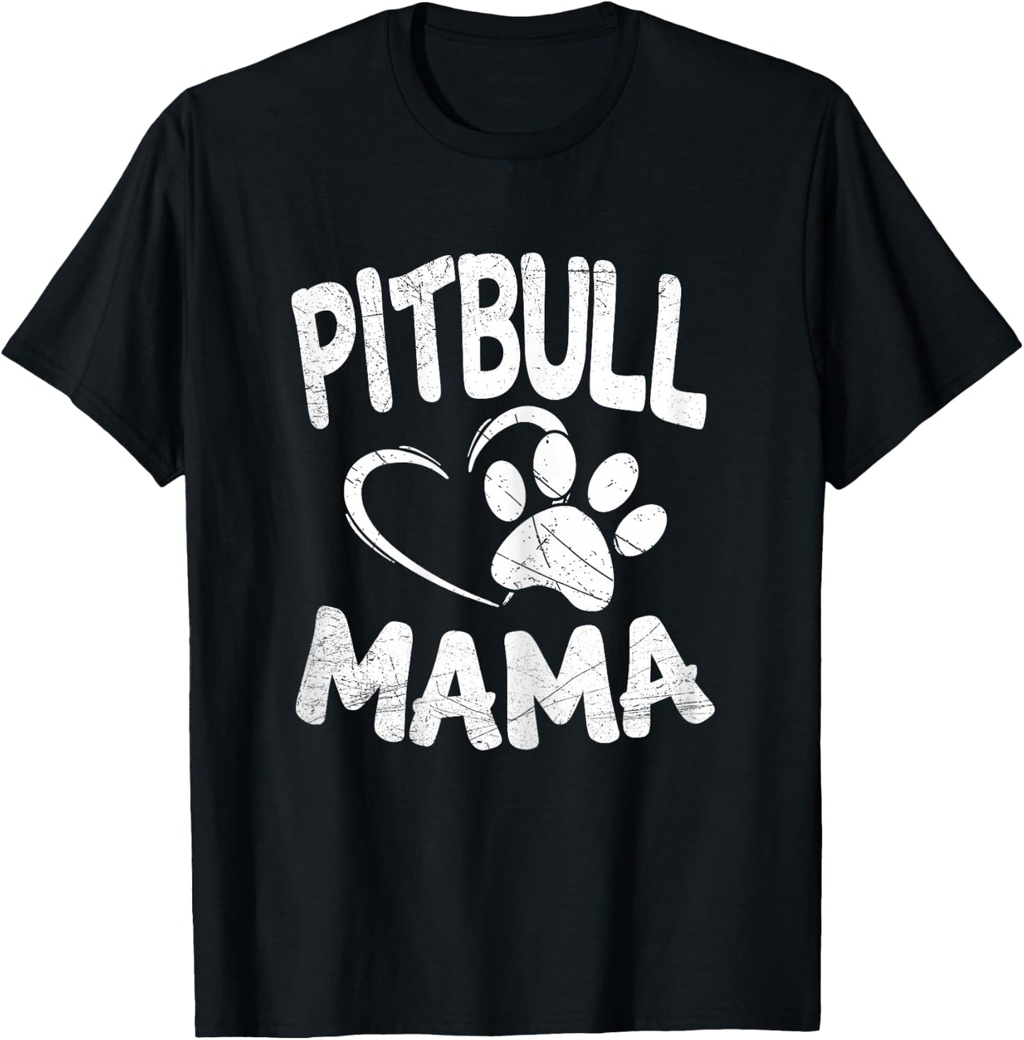 Pitbull Mama Pit bull Lover Dog Gift Terrier Mom T-Shirt - T-Shirt | Black