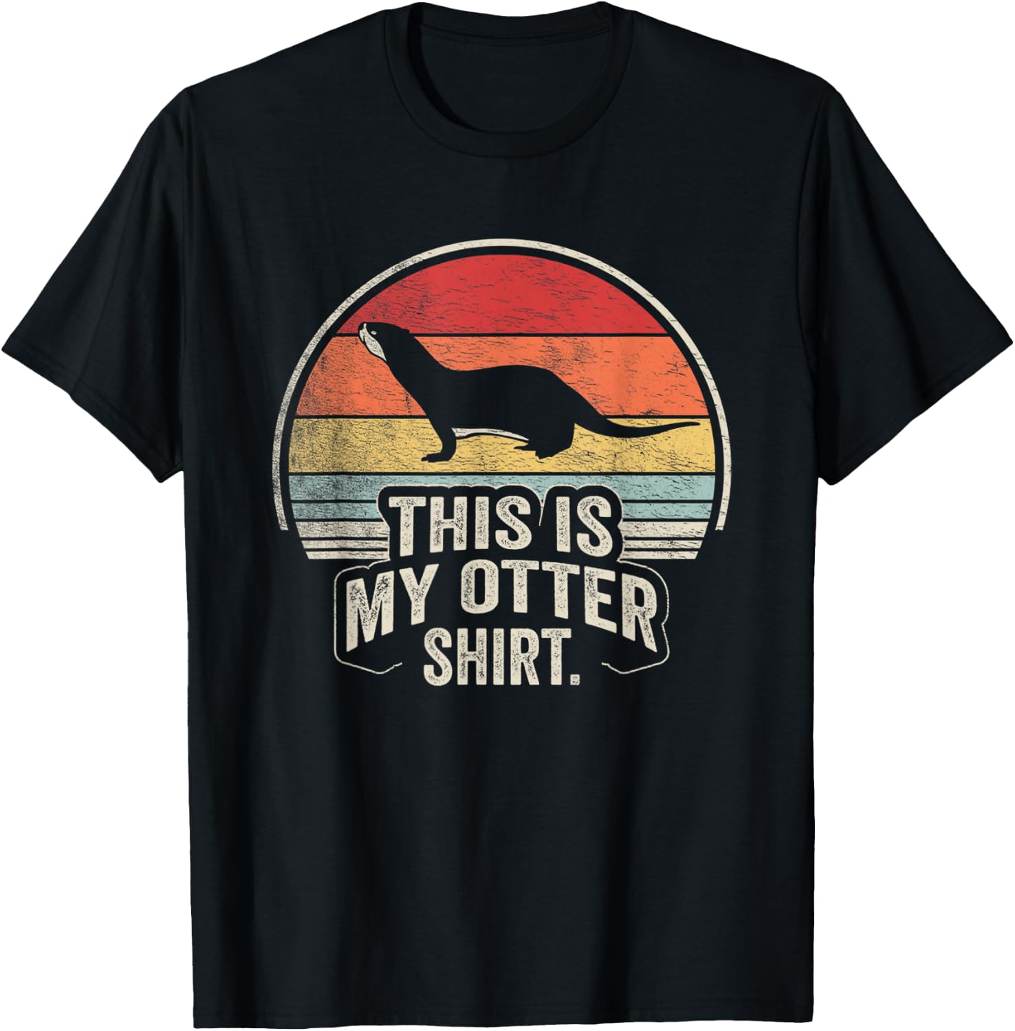 Vintage Cute Otter Shirt This Is My Otter Shirt Sea Otter T-Shirt - T-Shirt | Black