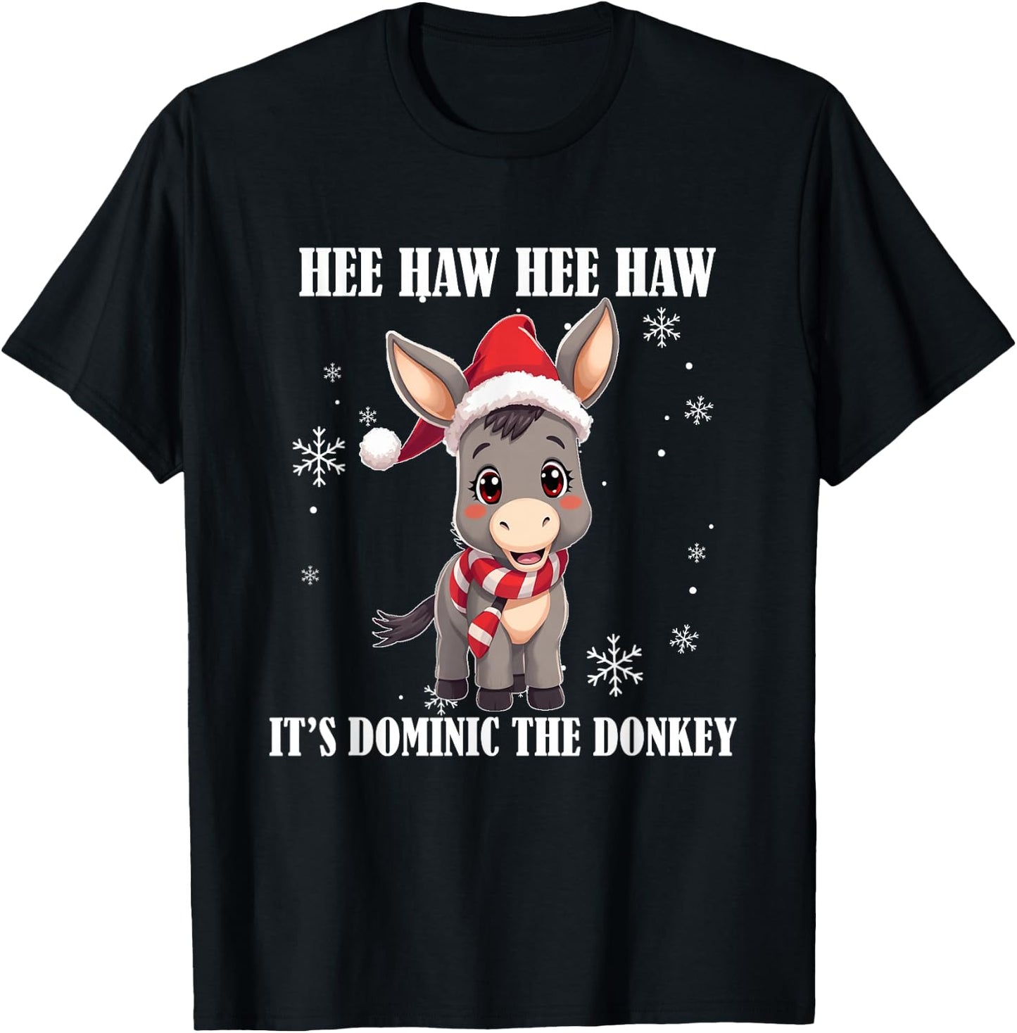 Funny Christmas Italian Christmas Donkey Dominic The Donkey T-Shirt - T-Shirt | Black