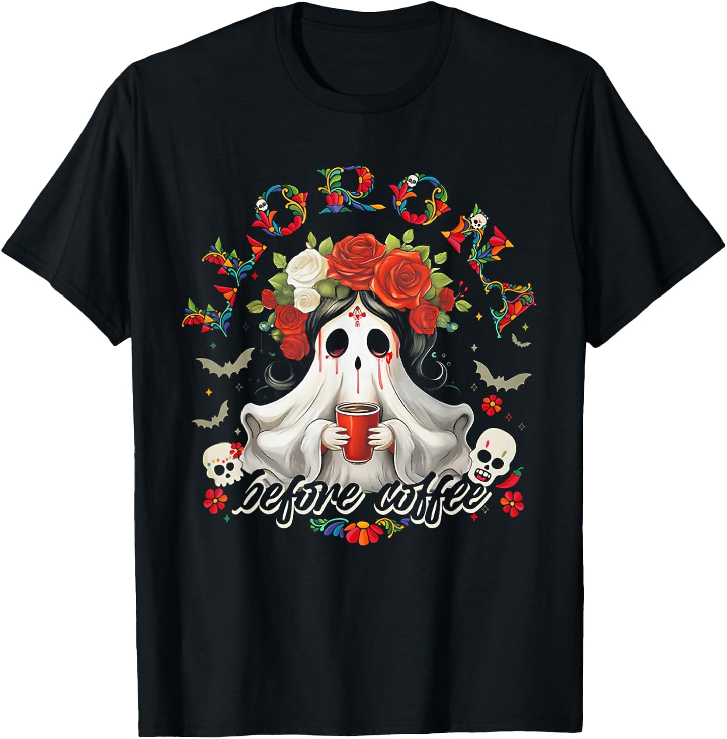 Llorona Before Coffee T-Shirt - T-Shirt | Black