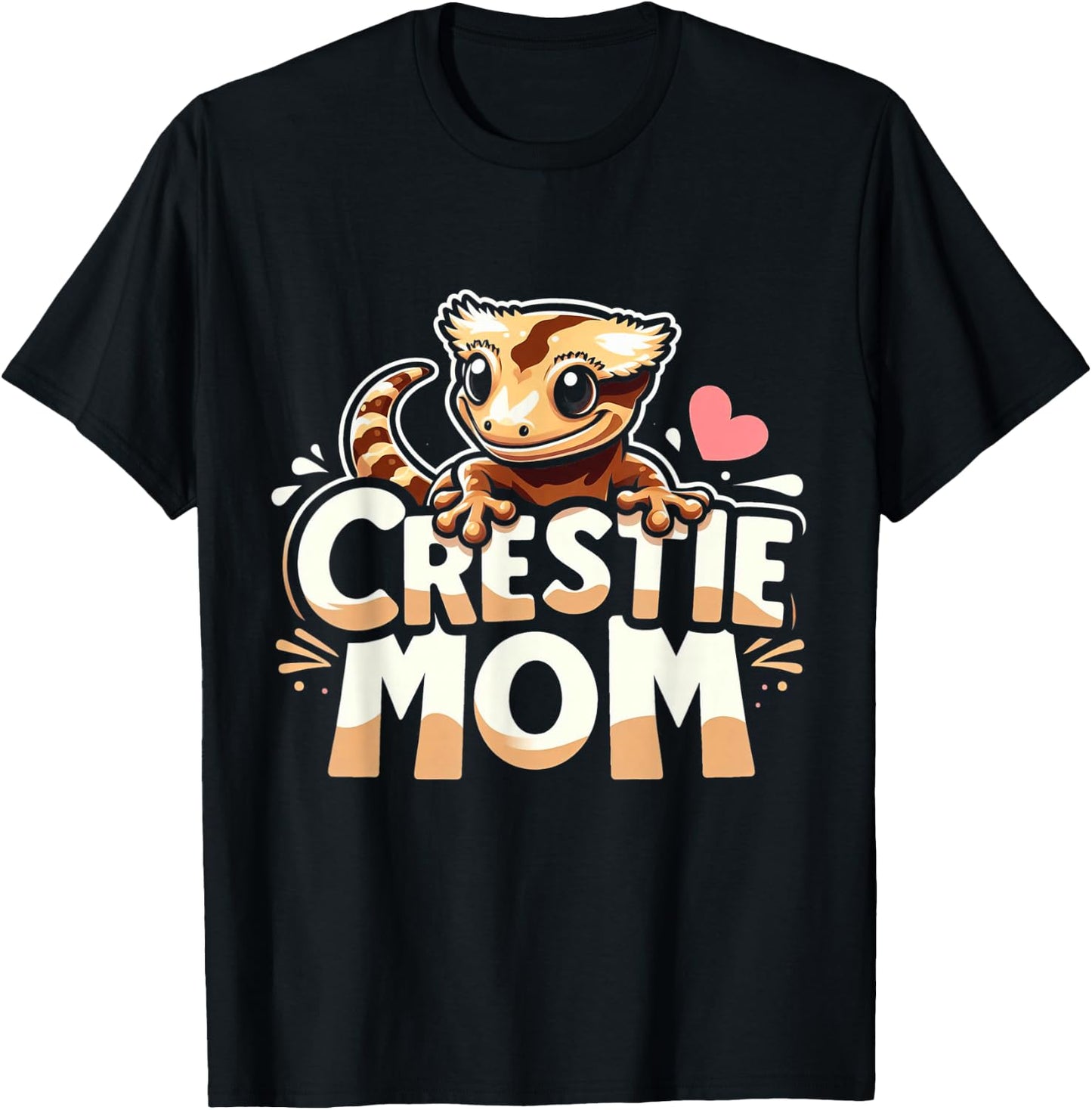 Crested Gecko Crestie Mom - Ultimate Reptile Lover T-Shirt - T-Shirt | Black