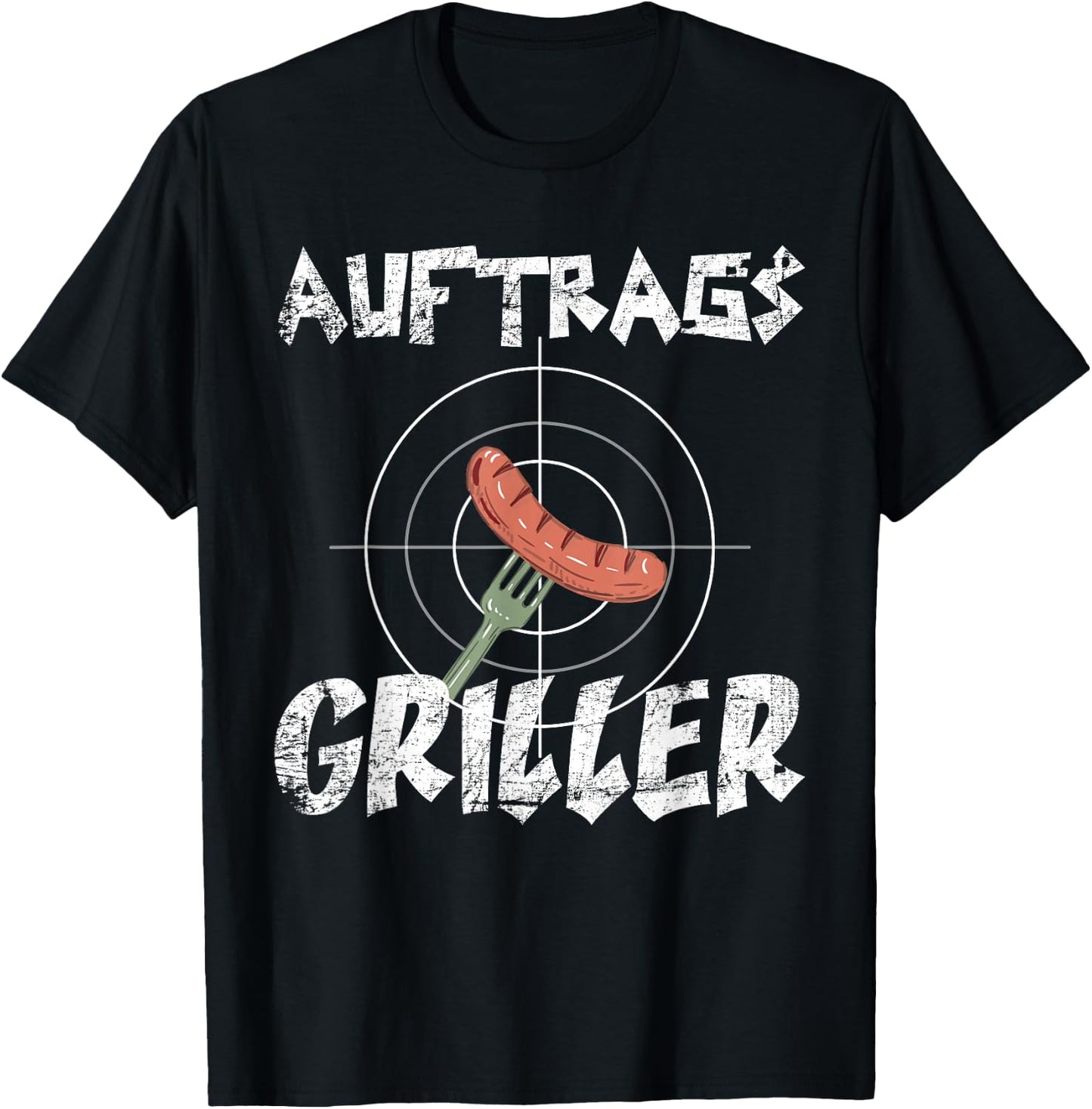 Griller Grill Bratwurst Grillspruch Lustiges Auftragsgriller T-Shirt - T-Shirt | Black