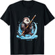 Otter Ice Hockey Player Hockey Stick Goalkeeper T-Shirt - T-Shirt | Black