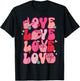 Groovy Sign Language Valentines Day LOVE ASL Finger Spelling T-Shirt - T-Shirt | Black